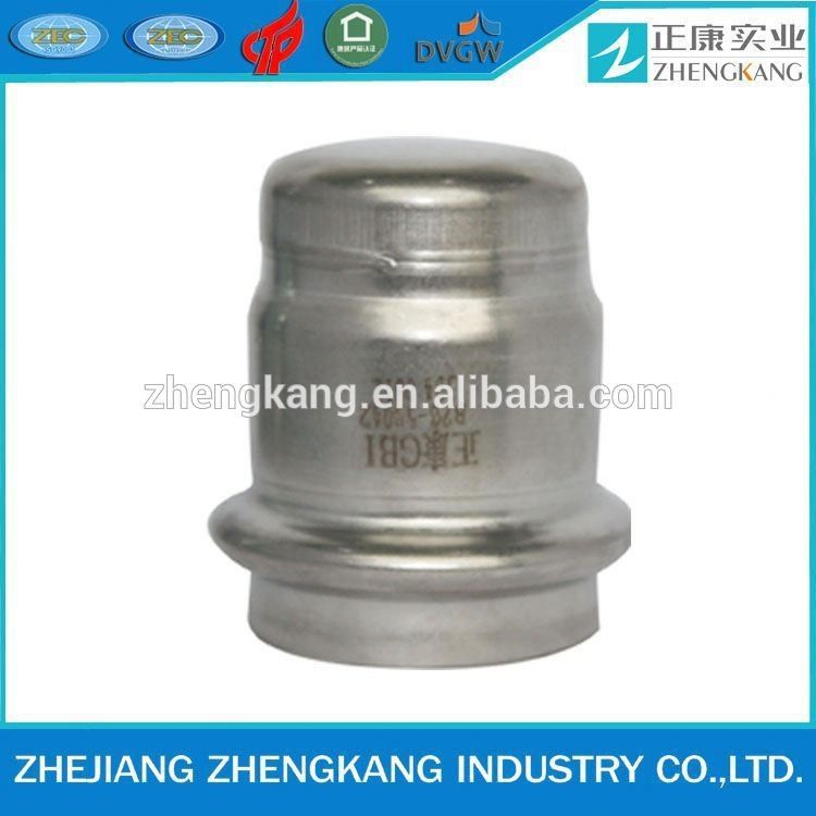 Press Fittings cap stainless steel thin wall pipe